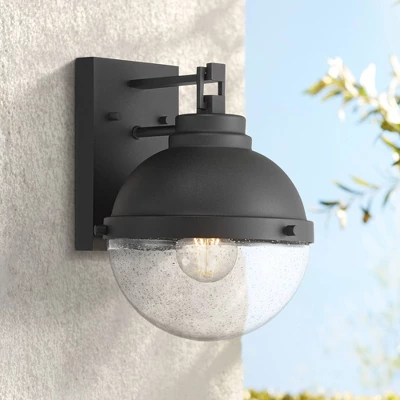 Possini Euro Design Possini Euro Sargasso 11" Black Marine Outdoor Wall Light Set Of 2 8 Possini Euro Design Possini Euro Sargasso 11" Black Marine Outdoor Wall Light Set Of 2 - Image 8