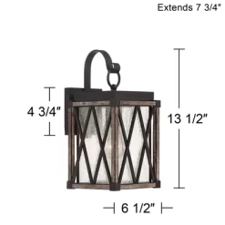 Possini Euro Design Brawley Rustic Industrial Outdoor Wall Light Fixture Bronze Wood Grain 13 1/2" Clear Seedy Glass For Post Exterior Barn Deck House 11 Possini Euro Design Brawley Rustic Industrial Outdoor Wall Light Fixture Bronze Wood Grain 13 1/2" Clear Seedy Glass For Post Exterior Barn Deck House -Possini Euro Design Sales GUEST 01352250 e1dd 4954 be3b 6ebdb720546a