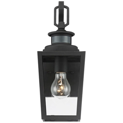 Possini Euro Design Ackerly Modern Outdoor Wall Light Fixture Textured Black Dusk To Dawn Motion Sensor 14" Clear Glass For Post Exterior Barn Deck 6 Possini Euro Design Ackerly Modern Outdoor Wall Light Fixture Textured Black Dusk To Dawn Motion Sensor 14" Clear Glass For Post Exterior Barn Deck - Image 6