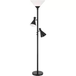 Possini Euro Design Ballard Modern 72" Tall Standing Floor Lamp Skinny Tree Torchiere With Side Lights Dimmable Black Metal Living Room Bedroom House -Possini Euro Design Sales GUEST 017b4be0 8956 4a05 b4ae 6d211c735a0c