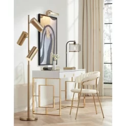 Possini Euro Design Canasta Trac Modern Tree Floor Lamp 67" Tall Satin Brass 3-Light Adjustable Metal Shade For Living Room Reading Bedroom Office -Possini Euro Design Sales GUEST 01cac7ca 2185 4889 a4ea 3c80995a2377
