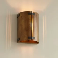 Possini Euro Design Possini Euro Julian 8 1/4" High Rustic Bronze Metal Wall Sconce