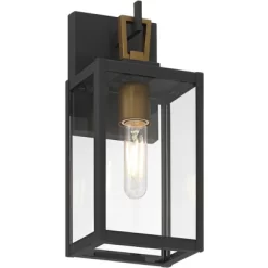 Possini Euro Design Possini Euro Trystin 13" High Black And Brass Outdoor Wall Light -Possini Euro Design Sales GUEST 023f50fa 48d6 4cce aab9 3fe338d3b557