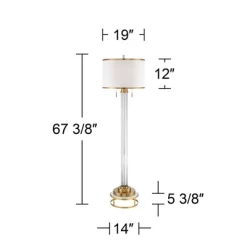 Possini Euro Design Cadence Modern Floor Lamp With Riser 67 1/2" Tall Crystal Glass Column Satin Brass Linen Drum Shade For Living Room Bedroom Office 7 Possini Euro Design Cadence Modern Floor Lamp With Riser 67 1/2" Tall Crystal Glass Column Satin Brass Linen Drum Shade For Living Room Bedroom Office -Possini Euro Design Sales GUEST 0288cc7d 33fe 4ff8 8fc3 d32061276241