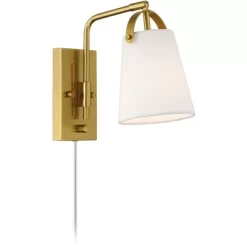Possini Euro Design Possini Euro Erica 11" High Antique Brass Plug-In Wall Sconce -Possini Euro Design Sales GUEST 0348e8e6 574c 4760 b685 7ff52ee499c3