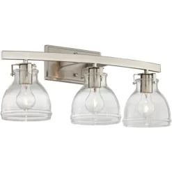 Possini Euro Design Bellis Modern Industrial Wall Light Brushed Nickel Hardwire 23 1/2" 3-Light Fixture Clear Glass For Bedroom Bathroom Vanity House 10 Possini Euro Design Bellis Modern Industrial Wall Light Brushed Nickel Hardwire 23 1/2" 3-Light Fixture Clear Glass For Bedroom Bathroom Vanity House -Possini Euro Design Sales GUEST 03bfba9b 6749 41e7 8638 b67ce80fda6b