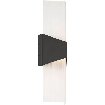 Possini Euro Design Possini Euro Tux 18" High Black And White LED Wall Sconce Set Of 2 6 Possini Euro Design Possini Euro Tux 18" High Black And White LED Wall Sconce Set Of 2 - Image 6