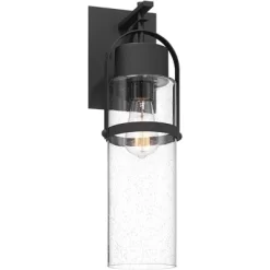 Possini Euro Design Caramela 20" High Modern Outdoor Wall Light Fixture Mount Porch House Exterior Outside Weatherproof Black Metal Clear Glass Shade -Possini Euro Design Sales GUEST 067e9db2 4a8d 4745 86b3 3e919875c572