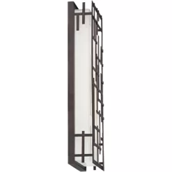 Possini Euro Design Outdoor Wall Light Fixture Bronze LED 16 1/4" High White Cased Glass For Exterior Barn Deck House Porch Yard Patio Outside Garage -Possini Euro Design Sales GUEST 09f2a965 ab01 4b9e b767 21bcf588ee46