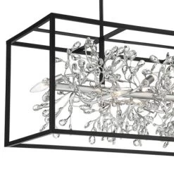 Possini Euro Design Carrine Black Silver Linear Pendant Chandelier 38 1/2" Wide Modern Clear Crystal 8-Light Fixture For Dining Room Kitchen Island -Possini Euro Design Sales GUEST 0a480c79 d7c9 45fb 93d7 94bae2d691b6