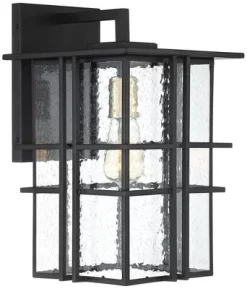 Possini Euro Design Arley Modern Industrial Outdoor Wall Light Fixtures Set Of 2 Black 16" Seedy Glass For Post Exterior Barn Deck House -Possini Euro Design Sales GUEST 0a70f4ee a4c8 4e3b af08 ef7aa164a503