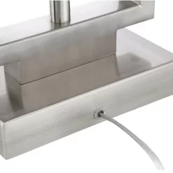 Possini Euro Design Modern Table Lamp With USB Outlet Reading Light LED 29.25" Tall Brushed Nickel Rectangular Off White Shade Bedroom Office 14 Possini Euro Design Modern Table Lamp With USB Outlet Reading Light LED 29.25" Tall Brushed Nickel Rectangular Off White Shade Bedroom Office -Possini Euro Design Sales GUEST 0ee048e2 860f 486d 90da 3e466d98667b