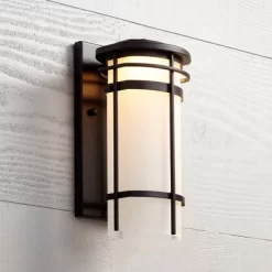 Possini Euro Design Theola Modern Outdoor Wall Light Fixture Bronze LED 12 3/4" Etched Glass Shade For Post Exterior Barn Deck House Porch Yard Patio 12 Possini Euro Design Theola Modern Outdoor Wall Light Fixture Bronze LED 12 3/4" Etched Glass Shade For Post Exterior Barn Deck House Porch Yard Patio -Possini Euro Design Sales GUEST 0fe24587 3c66 4217 818a 941231800f56