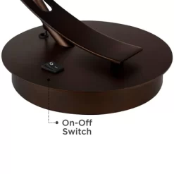 Possini Euro Design Modern Desk Lamps Set Of 2 With USB Port 22 1/2" High Bronze LED Clear Seeded Glass Shade For Bedroom Office -Possini Euro Design Sales GUEST 0ff4c6b4 a5f4 47c0 94cc 5397bebfb4f5