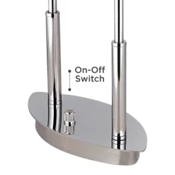 Possini Euro Design Charles Street Modern Desk Lamp 23" High Chrome Satin Nickel Frosted Slump Glass Shade For Bedroom Living Room Bedside Nightstand -Possini Euro Design Sales GUEST 10dff3e6 babf 4595 a29a 0f9e4c77d985