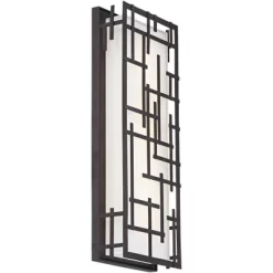 Possini Euro Design Outdoor Wall Light Fixture Bronze LED 16 1/4" High White Cased Glass For Exterior Barn Deck House Porch Yard Patio Outside Garage -Possini Euro Design Sales GUEST 114aaf1d 41da 48cf 9c7d 36e5fdee7ffa