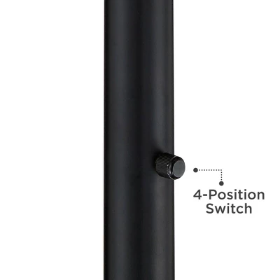 Possini Euro Design Cameron Mid Century Modern 72 1/4" Tall Floor Lamp Warm Gold Matte Black Light Blaster LED Drum Shade For Living Room 7 Possini Euro Design Cameron Mid Century Modern 72 1/4" Tall Floor Lamp Warm Gold Matte Black Light Blaster LED Drum Shade For Living Room - Image 7