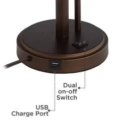 Possini Euro Design Traverse Modern Table Lamps 29" Tall Set Of 2 With USB Charging Port Gooseneck LED Bronze Oatmeal Shade For Bedroom Living Room 10 Possini Euro Design Traverse Modern Table Lamps 29" Tall Set Of 2 With USB Charging Port Gooseneck LED Bronze Oatmeal Shade For Bedroom Living Room -Possini Euro Design Sales GUEST 133a747a 9b91 4f5b 937a 68842d99c766