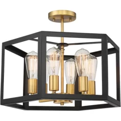 Possini Euro Design Beni Industrial Modern Farmhouse Ceiling Light Semi Flush Mount Fixture 20" Wide Antique Bronze Gold 6-Light For Bedroom Kitchen 14 Possini Euro Design Beni Industrial Modern Farmhouse Ceiling Light Semi Flush Mount Fixture 20" Wide Antique Bronze Gold 6-Light For Bedroom Kitchen -Possini Euro Design Sales GUEST 13e6329f 2ffd 4121 ac98 269122ae9c7c