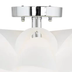 Possini Euro Design Modern Ceiling Light Semi Flush Mount Fixture 15 3/4" Wide White Flower For Bedroom Kitchen Living Room Hallway Bathroom House -Possini Euro Design Sales GUEST 14dddc29 131d 41ce a5d9 163df72c1091