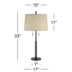Possini Euro Design Rustic Farmhouse Table Lamp 33" Tall Dark Bronze Metal Off White Burlap Fabric Drum Shade For Bedroom Living Room House Bedside 11 Possini Euro Design Rustic Farmhouse Table Lamp 33" Tall Dark Bronze Metal Off White Burlap Fabric Drum Shade For Bedroom Living Room House Bedside -Possini Euro Design Sales GUEST 15f8081a 9799 43d5 8d8c 05abfb7df759