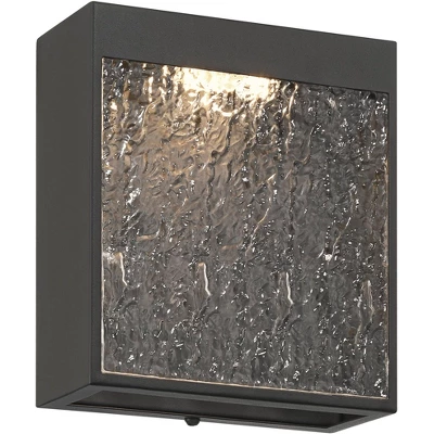 Possini Euro Design Possini Euro Sofia 8 1/2"H Black Hammered Glass LED Wall Sconce 4 Possini Euro Design Possini Euro Sofia 8 1/2"H Black Hammered Glass LED Wall Sconce - Image 4