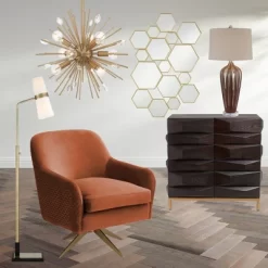 Possini Euro Design Janae Warm Gold Sputnik Chandelier 18" Wide Modern Crystal 9-Light Fixture For Dining Room House Foyer Kitchen Island Entryway -Possini Euro Design Sales GUEST 17cf58e6 f686 46c2 bb63 1bc61f12d7a5