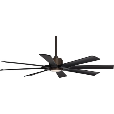Possini Euro Design 60" Defender Modern Indoor Outdoor Ceiling Fan 8 Blade LED Light Remote Control Oil Rubbed Bronze Finish Black Bedroom Patio 4 Possini Euro Design 60" Defender Modern Indoor Outdoor Ceiling Fan 8 Blade LED Light Remote Control Oil Rubbed Bronze Finish Black Bedroom Patio - Image 4
