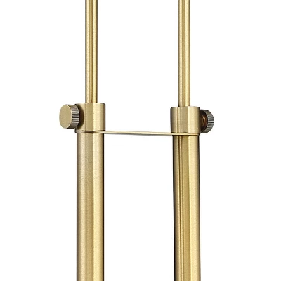 Possini Euro Design Keegan Modern Desk Lamp 24" High Warm Brass With Dual USB Charging Ports LED Adjustable Black Shade For Bedroom Living Room Desk 5 Possini Euro Design Keegan Modern Desk Lamp 24" High Warm Brass With Dual USB Charging Ports LED Adjustable Black Shade For Bedroom Living Room Desk - Image 5