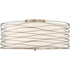 Possini Euro Design Modern Ceiling Light Flush Mount Fixture Antique Silver Leaf 18" Wide Wavy Spun White Drum For Bedroom Kitchen 10 Possini Euro Design Modern Ceiling Light Flush Mount Fixture Antique Silver Leaf 18" Wide Wavy Spun White Drum For Bedroom Kitchen -Possini Euro Design Sales GUEST 1c10771f 7433 4e60 805e 5707d03c3807
