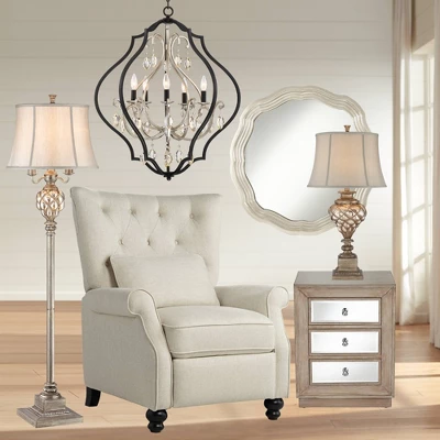 Possini Euro Design Clara Black Silver Pendant Chandelier 27" Wide Industrial Ornate Cage Amber Crystal 5-Light Fixture For Dining Room Kitchen Island 6 Possini Euro Design Clara Black Silver Pendant Chandelier 27" Wide Industrial Ornate Cage Amber Crystal 5-Light Fixture For Dining Room Kitchen Island - Image 6