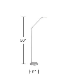 Possini Euro Design Kobie Modern 50" Tall Standing Floor Lamp Task LED Dimmable Silver Metal Satin Nickel Finish Living Room Bedroom -Possini Euro Design Sales GUEST 1d273e1f e03a 4fa5 9d2b 988d97a48445
