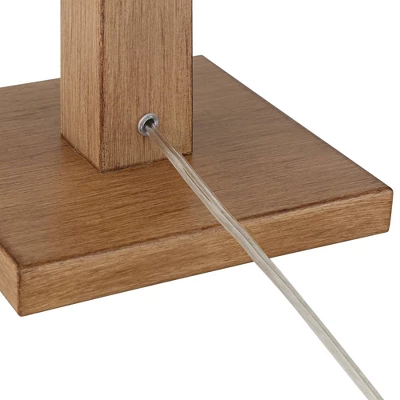 360 Lighting Styker 26 1/2" Tall Square Modern Table Lamp LED Night Light Brown Oak Finish Wood Single White Shade Living Room Bedroom Bedside House 7 360 Lighting Styker 26 1/2" Tall Square Modern Table Lamp LED Night Light Brown Oak Finish Wood Single White Shade Living Room Bedroom Bedside House - Image 7