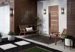 Possini Euro Design Jericho Modern Outdoor Wall Light Fixture Textured Black Metal 19" Clear Glass Panel For Post Exterior Barn Deck House Porch Yard -Possini Euro Design Sales GUEST 1eaf0516 dc40 45f7 bba9 42f440f22d44