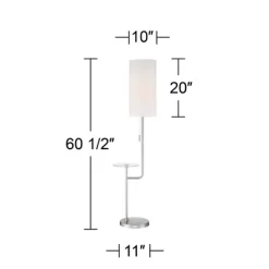 Possini Euro Design Piccolo Modern Floor Lamp With Tray Table 60 1/2" Tall Brushed Nickel White Cylinder Shade For Living Room Bedroom Office House 10 Possini Euro Design Piccolo Modern Floor Lamp With Tray Table 60 1/2" Tall Brushed Nickel White Cylinder Shade For Living Room Bedroom Office House -Possini Euro Design Sales GUEST 1f88405c d3b5 4ef9 b2ac c3cfdbc1e155