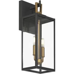 Possini Euro Design Possini Euro Trystin 18"H Black & Brass 2-Light Outdoor Wall Light 13 Possini Euro Design Possini Euro Trystin 18"H Black & Brass 2-Light Outdoor Wall Light -Possini Euro Design Sales GUEST 2073ab8c b307 46e7 92a7 e3c4002d5220