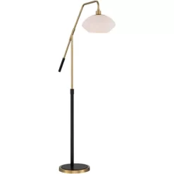 Possini Euro Design Modern Arc Floor Lamp 63 1/2" Tall Warm Gold Black Metal Milky White Glass Shade For Living Room Reading House 14 Possini Euro Design Modern Arc Floor Lamp 63 1/2" Tall Warm Gold Black Metal Milky White Glass Shade For Living Room Reading House -Possini Euro Design Sales GUEST 2083c26c 12c8 4457 ad82 e3599578a9bc