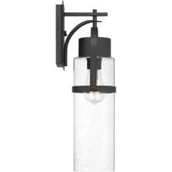 Possini Euro Design Caramela 20" High Modern Outdoor Wall Light Fixture Mount Porch House Exterior Outside Weatherproof Black Metal Clear Glass Shade -Possini Euro Design Sales GUEST 215102c9 74cc 467d 9404 8d85d9126be2