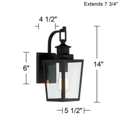 Possini Euro Design Ackerly Modern Outdoor Wall Light Fixtures Set Of 2 Textured Black Lantern Frame 14" Clear Glass For Post Exterior -Possini Euro Design Sales GUEST 235a41e3 8ba9 492d b0de 745a8fb0bdca