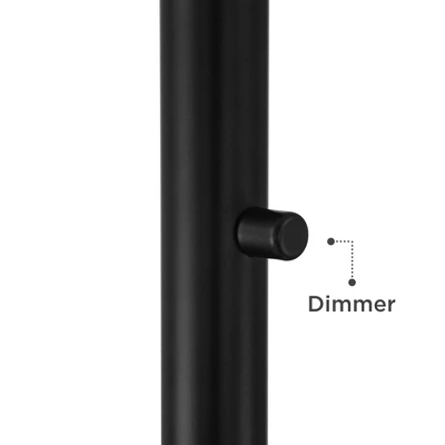 Possini Euro Design Rook Mid Century Modern 66" Tall Standing Floor Lamp Light Curved Chairside Arc With Dimmer Gold Black Metal Living Room Bedroom 4 Possini Euro Design Rook Mid Century Modern 66" Tall Standing Floor Lamp Light Curved Chairside Arc With Dimmer Gold Black Metal Living Room Bedroom - Image 4