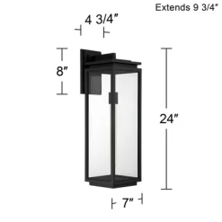 Possini Euro Design Atkins Modern Outdoor Wall Light Fixture Matte Black 24" Clear Glass For Post Exterior Barn Deck House Porch Yard Patio Outside 13 Possini Euro Design Atkins Modern Outdoor Wall Light Fixture Matte Black 24" Clear Glass For Post Exterior Barn Deck House Porch Yard Patio Outside -Possini Euro Design Sales GUEST 2450aeb0 467a 41aa 8a01 083bfd65a57e