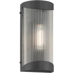 Possini Euro Design Possini Euro August 11" High Textured Black Outdoor Wall Light -Possini Euro Design Sales GUEST 24f333a2 e6ed 4b30 8cbe 6692d04190d6