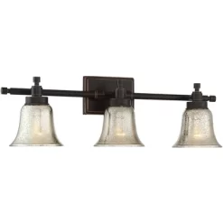 Possini Euro Design Varra Rustic Industrial Wall Light Bronze Hardwire 26 1/2" 3-Light Fixture Bell Mercury Glass Shade For Bedroom Bathroom Vanity 11 Possini Euro Design Varra Rustic Industrial Wall Light Bronze Hardwire 26 1/2" 3-Light Fixture Bell Mercury Glass Shade For Bedroom Bathroom Vanity -Possini Euro Design Sales GUEST 264cefbc a66d 419a 9c62 cdcfed1d89ba