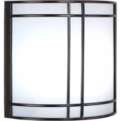 Possini Euro Design Possini Euro 11" Wide Textured Slate Frame White Acrylic Wall Sconce