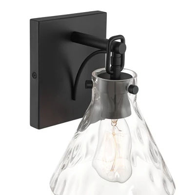 Possini Euro Design Ishii 9 1/4" High Modern Wall Sconce Light Lamp Fixture Mount Bathroom Bedroom Bedside Hardwired Cordless Matte Black Glass Shade 2 Possini Euro Design Ishii 9 1/4" High Modern Wall Sconce Light Lamp Fixture Mount Bathroom Bedroom Bedside Hardwired Cordless Matte Black Glass Shade - Image 2