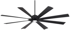80" Possini Euro Design Defender Modern Indoor Outdoor Ceiling Fan With Dimmable LED Light Remote Control Matte Black Damp Rated For Patio Exterior -Possini Euro Design Sales GUEST 26eb1613 36aa 4138 b66e 033cab53dfb1