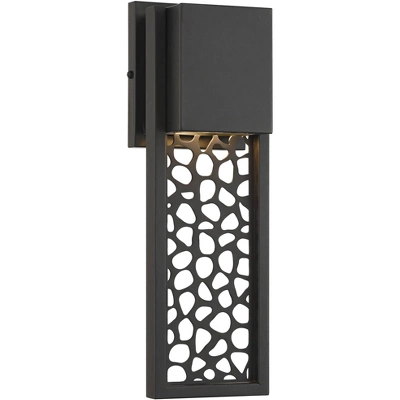 Possini Euro Design Possini Euro Miele 16" High Matte Black Outdoor LED Wall Light 5 Possini Euro Design Possini Euro Miele 16" High Matte Black Outdoor LED Wall Light - Image 5