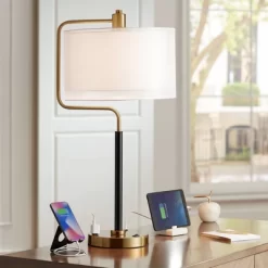 Possini Euro Design Possini Euro Carlyle USB Port And Outlet Modern Desk Lamps Set Of 2 -Possini Euro Design Sales GUEST 27b8b40a 1418 4e83 a4cb 9e02060085ea