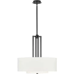 Possini Euro Design Sundry Semi Gloss Black Drum Pendant Chandelier 24" Wide Modern Double Shade 4-Light Fixture For Dining Room Foyer Kitchen Island 13 Possini Euro Design Sundry Semi Gloss Black Drum Pendant Chandelier 24" Wide Modern Double Shade 4-Light Fixture For Dining Room Foyer Kitchen Island -Possini Euro Design Sales GUEST 27e81486 f3db 4192 b64a d18fef770ca4