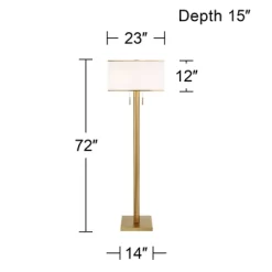 Possini Euro Design Bolivar Mid Century Modern 72" Tall Standing Floor Lamp Light Large Oversized 2-Light Pull Chain Metal Warm Gold Finish Bedroom 9 Possini Euro Design Bolivar Mid Century Modern 72" Tall Standing Floor Lamp Light Large Oversized 2-Light Pull Chain Metal Warm Gold Finish Bedroom -Possini Euro Design Sales GUEST 28a7290d f627 456e 8939 f3a78602a548